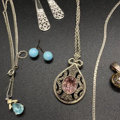 Silvertone Jewelry Fashion Accessory Lot