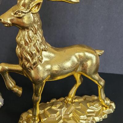 Lot 57: Roman Inc. 14 inch Gold Deer Home Decor 