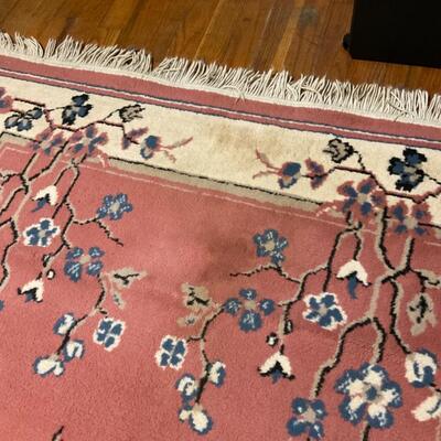 Area rug 65” x 45” has a couple dark spots