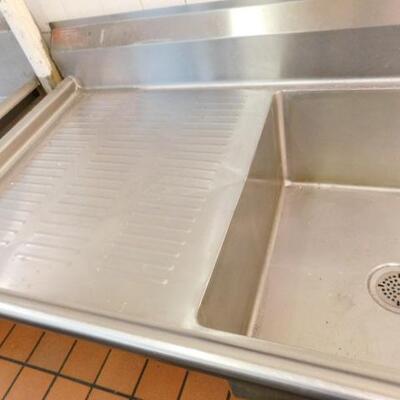 Commercial NSF Two Compartment Sink with Two Drain Board Sections