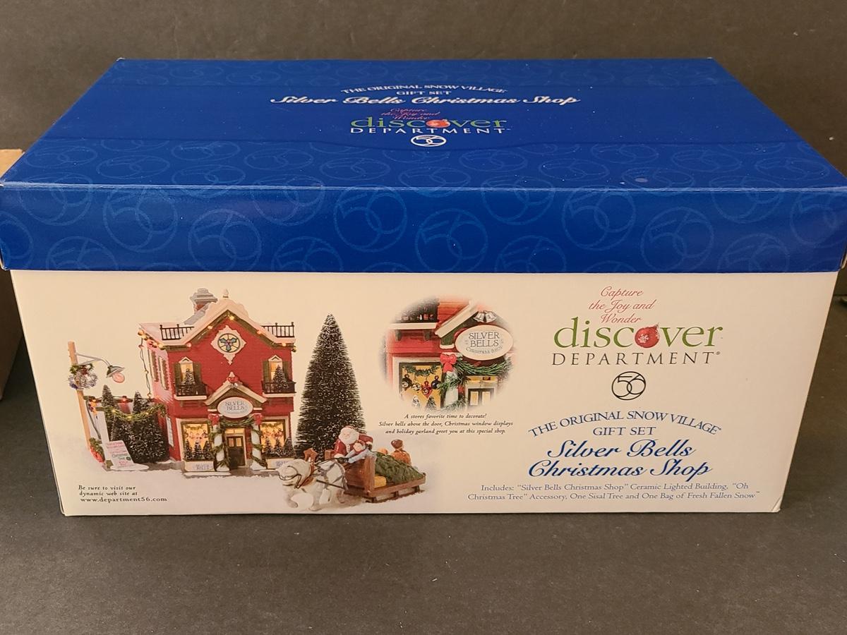Lot 264: Dept 56: Original Snow Village Silver Bells Christmas Shop