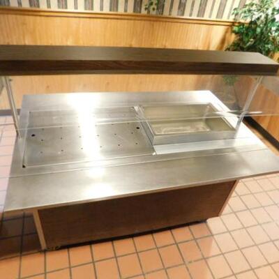 Commercial Self-Service Hot Bar Self-Service Food Station with Sneeze Guard Mobile