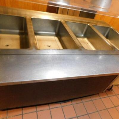 Commercial Self-Service Warming Bar Self-Service Food Station with Sneeze Guard Mobile