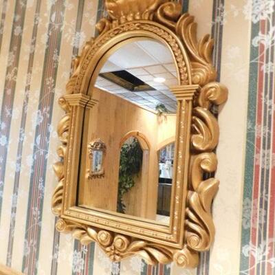 Vintage Composite Mold Florentine Wall Mirror 