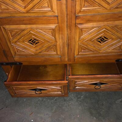 Vintage solid wood armoire