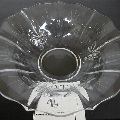 Fostoria Glass Large Baroque Bowl With the Beacon Cutting