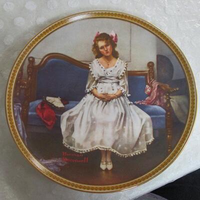 Rockwell's Rediscovered Women Collection, Waiting at the Dance Plate, #1372N, 5th Issue, 1993