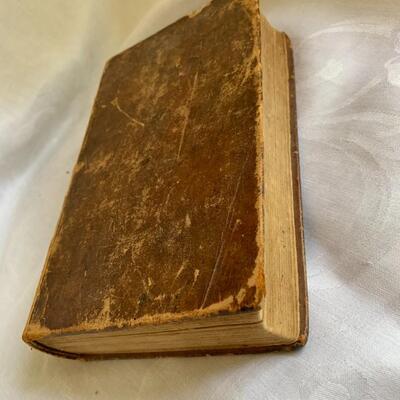 1843 Bible w/ inscription from Charles Wesley to his son.