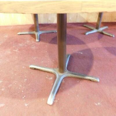 Set of Four Commercial 4-Top Round Pedestal Tables 