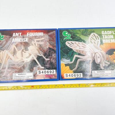 WOODEN BUG AND PLANE MODEL BUILDING KITS