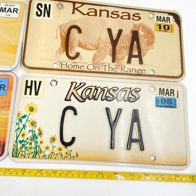 â€œC YAâ€ KANSAS LICENSE PLATE LOT