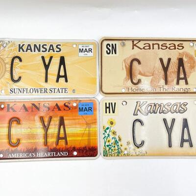 â€œC YAâ€ KANSAS LICENSE PLATE LOT