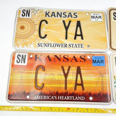 â€œC YAâ€ KANSAS LICENSE PLATE LOT