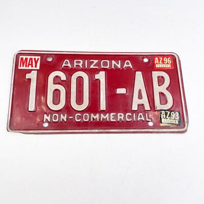ARIZONA NON-COMMERCIAL LICENSE PLATE