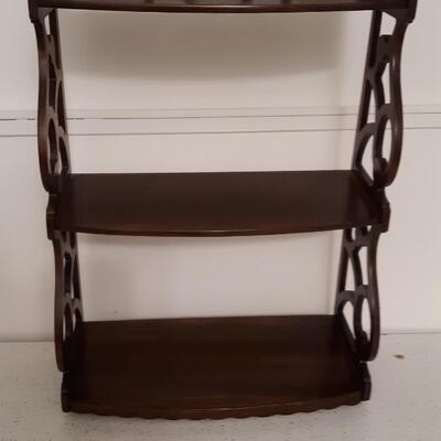 Lot 10-Antique Wood Shelf Intricate Scroll Detail -HandMade?