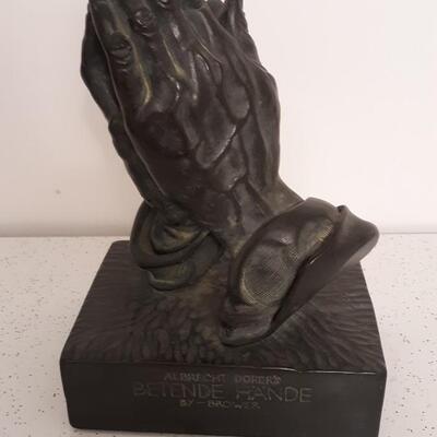 Lot 12-Vintage Esco Praying Hands Signed 1960