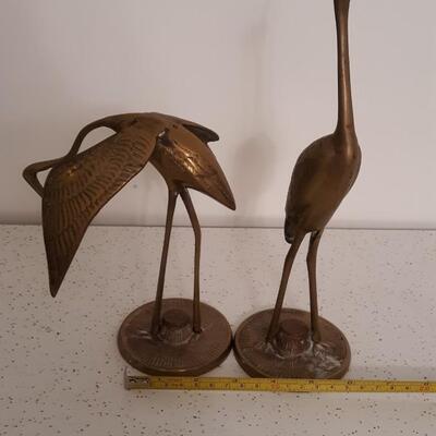Lot 14-Vintage Brass Birds Set of Two