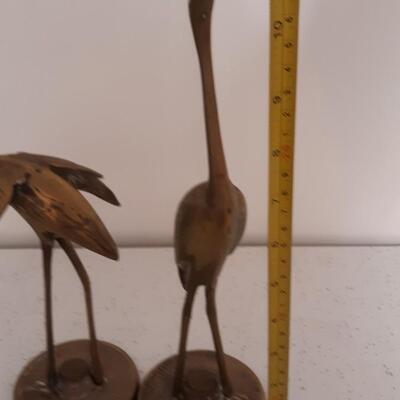 Lot 14-Vintage Brass Birds Set of Two