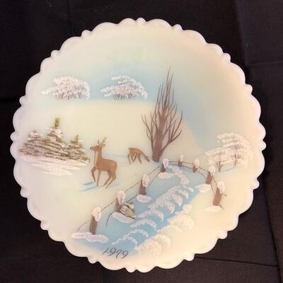 Fenton hand painted display plate