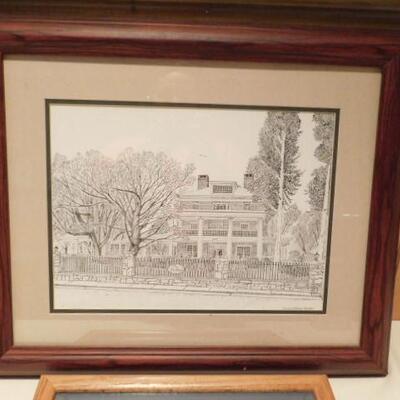 Historic Hendersonville Framed Art Pair of The Cedars 
