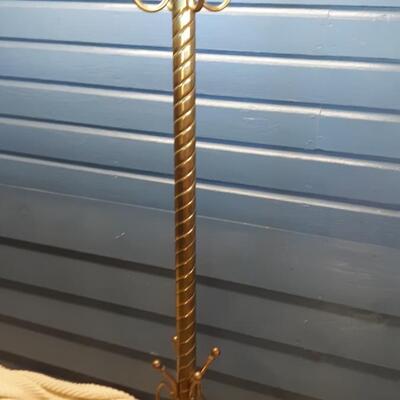 Lot 21-Vintage Brass Coat Rack