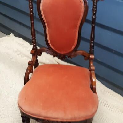 Lot 23-Antique Wood Chair with Beautiful Carvings