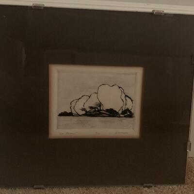 Wall art #3  Numbered lithograph in glass frame