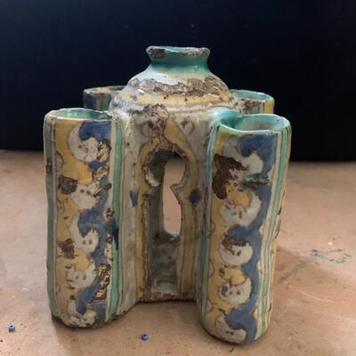 Pottery candle holders