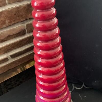 Art glass lamp and side table