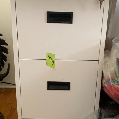 Pair of locking file cabinets