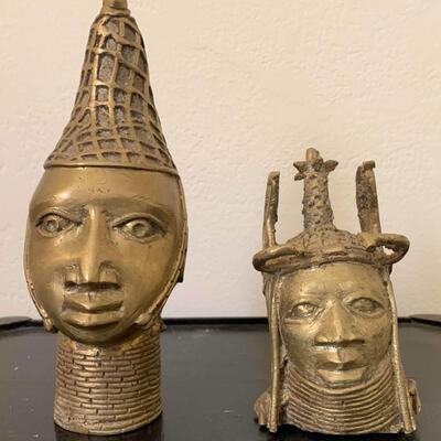 African bronze bust and more
