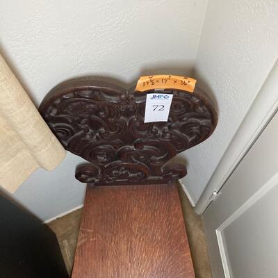 Handcarved antique wood chair.