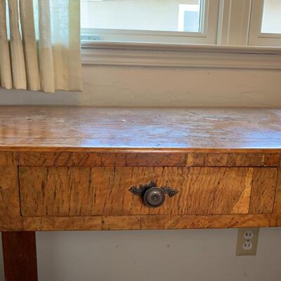 Wood console table