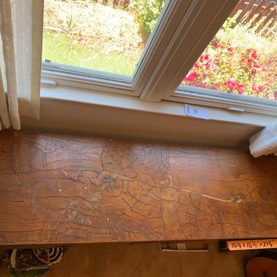 Wood console table