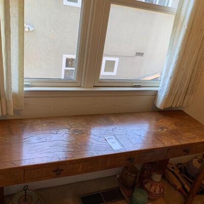 Wood console table