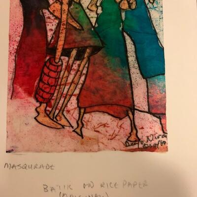 Assorted art photos and batik