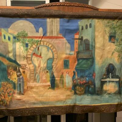 Painted fabric, pillow and more