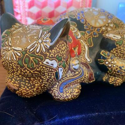 Jewelry boxes, carved lamp and more