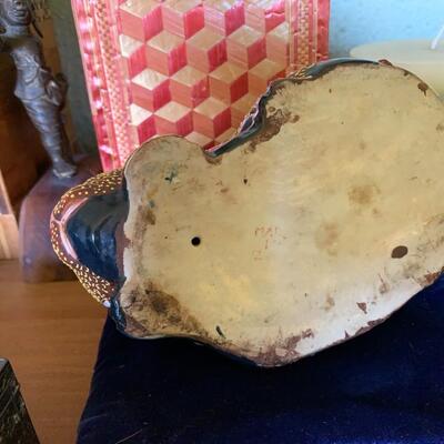 Jewelry boxes, carved lamp and more