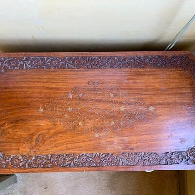Chinese chest of drawers and lamp. 