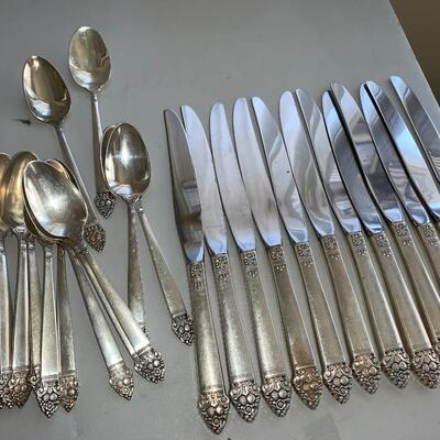 Sterling silver flatware set