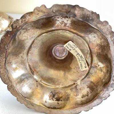 Sterling candlesticks, bowl and more
