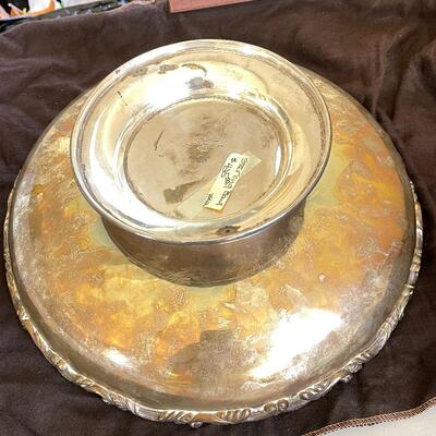 Sterling candlesticks, bowl and more