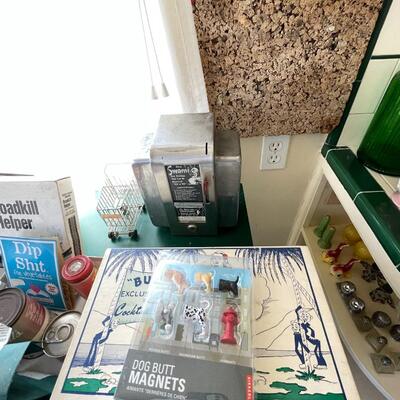 Novelty kitchen items and clock