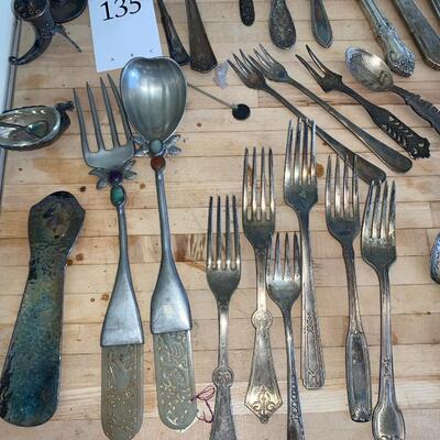 Sterling and silverplate utensils