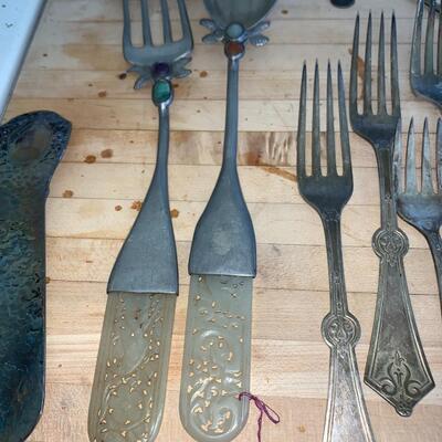 Sterling and silverplate utensils
