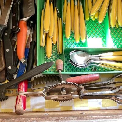 Knives, vintage flatware, utensils