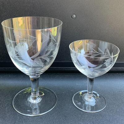 Stemmed crystal glassware