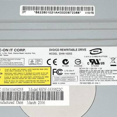 LITE-ON SHW-1635S DVD/CD REWRITABLE DRIVE