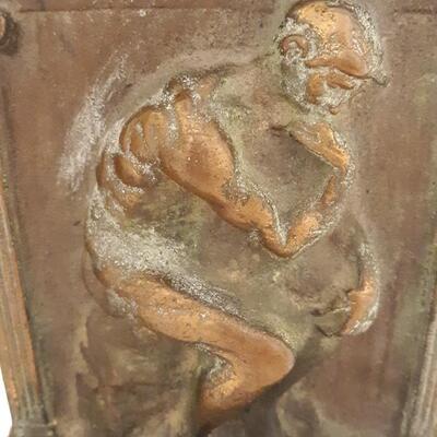 Lot 32- Brass Bookends-"The Thinker" Nice and heavy.